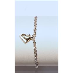 STERLING SILVER RHODIUM PLATED DIAMOND BRACELET