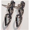 Image 2 : .925 SILVER DIAMOND EARRINGS W/ COA