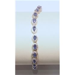 .925 SILVER SAPPHIRE BRACELET W/ COA