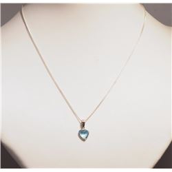 14KT WHITE GOLD TOPAZ PENDANT W/ COA