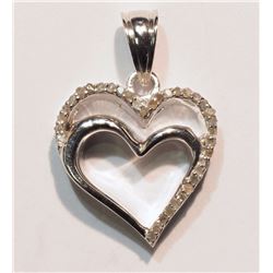 .925 SILVER DIAMOND PENDANT W/ COA