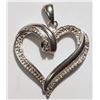 Image 1 : .925 SILVER DIAMOND PENDANT W/ COA