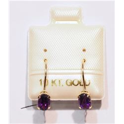 10KT GOLD AMETHYST EARRINGS W/ COA