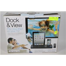 DOCK AND VIEW FOR YOUR IPAD,TO SEE ON TV