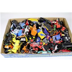 FLAT OF 80+ HOT WHEELS & TONKA TOYS