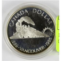 1986 100 YEAR VANCOUVER COMMEMORATIVE SILVER COIN