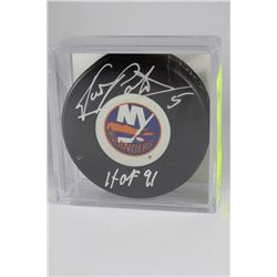 DENIS POTVIN AUTOGRAPHED NY ISLANDERS PUCK