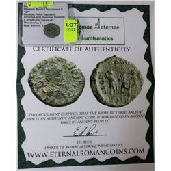 ANCIENT ROMAN COIN WITH COA