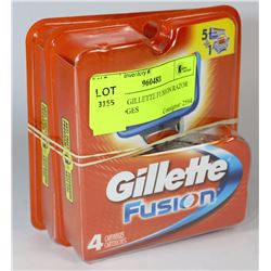 LOT OF 2 GILLETTE FUSION RAZOR CARTRIDGES