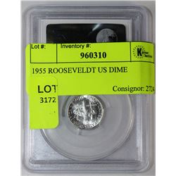 1955 ROOSEVELDT US DIME