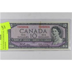 1954 $10  NOTES CANADIAN
