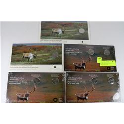 LOT OF 5-2005-2006 OFFICIAL FIRST DAY 25-CENT COIN