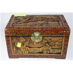 BOX SET OF 3 WOODEN CARVED BOXES
