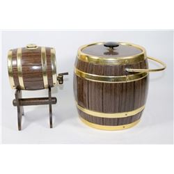 VINTAGE ICE BUCKET & KEG LIQUOR DECANTER