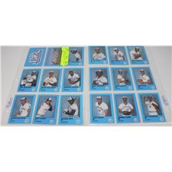 1986 COMPLETE SET OF BLUE JAYS CARDS - 36 TOTAL