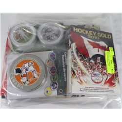 LOT OF NHL MEMORBILIA INCL.HOCKEY GOLD 2000,