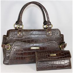BOX W/STRADA  BROWN PURSE AND MATCHING