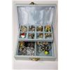 Image 1 : BOX WITH VINTAGE COSTUME JEWELLERY