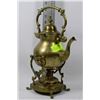 Image 1 : ANTIQUE TILTING KETTLE WITH GAS WARMER (BRASS)