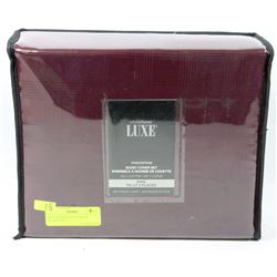 KING SIZE DUVET COVER SET  *BURGUNDY*