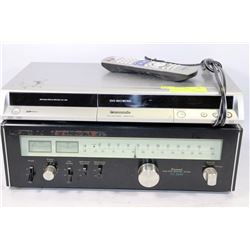 PANASONIC DVD PLAYER W/ REMOTE AND SANSUI AMP