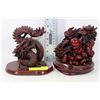 Image 1 : PAIR OF POLYRESIN DRAGON FIGURES
