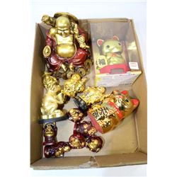 BOX OF BUDDHA'S, LAUGHING COW & CAT