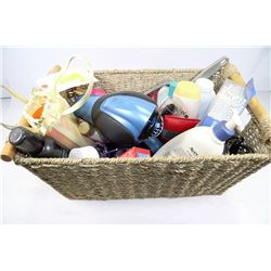 LARGE BASKET W/NEW PRODUCTS INCL. HAIR