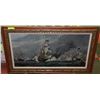 Image 1 : LARGE OIL PAINTING ON CANVAS OF SHIP,FRAMED