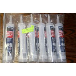 BAG WITH 6 RONA CLEAR SILICONE 300ML