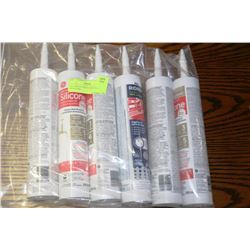 BAG WITH 6 WHITE ASST SILICONE 290 & 300ML