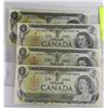 Image 1 : LOT OF 4-1973 $1 DOLLAR BANK NOTES