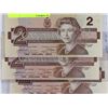 Image 1 : LOT OF 3-1986 $2 BANK NOTES WITH ROBINS