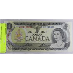 1973 UNCIRCULATED $1 CANADIAN DOLLAR BILL