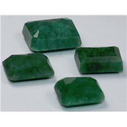 NATURAL GREEN EMERALD - 4 PIECES 45.0CT