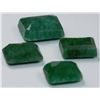 Image 1 : NATURAL GREEN EMERALD - 4 PIECES 45.0CT