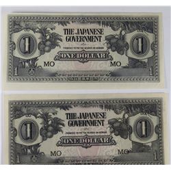 LOT OF TWO OCCUPATION JAPANESE YEN