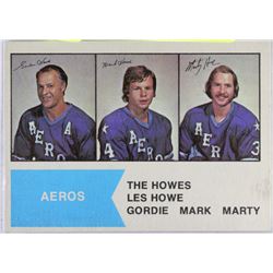 "THE HOWES" GORDIE, MARK & MARTY HOWE HOCKEY CARD