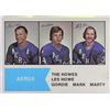 Image 1 : "THE HOWES" GORDIE, MARK & MARTY HOWE HOCKEY CARD