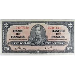1937 $2 BANKNOTE GORDON AND TOWES