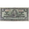 Image 1 : 1937 CANADIAN $1 BANK NOTE TOWERS&COYNE