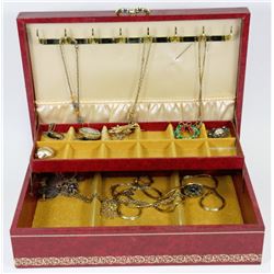 ESTATE JEWELLERY BOX WITH CONTENTS