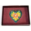 Image 1 : HEART SHAPED JEWELLERY BOX  WITH PEARL CENTER
