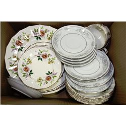 BOX OF FINE CHINA INCLUDING BANBURY INN, MADE IN