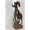 Image 1 : WOOD CARVED RAM AND THE THINKER SCULPTURE MADE IN