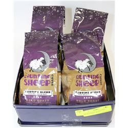 TIN OF 4 PACKS OF GOURMET DECAFFEINATED COFFEE