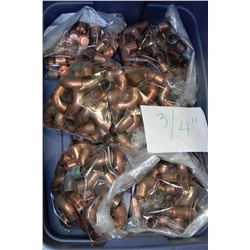 BLUE BIN WITH SORTED 3/4 INCH COPPER