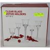 Image 1 : NEW CLEAR GLASS VOTIVE HOLDERS -X2