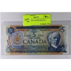 1972 FIVE DOLLAR BANKNOTE