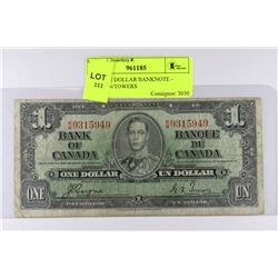 1937 ONE DOLLAR BANKNOTE - COYNE/TOWERS